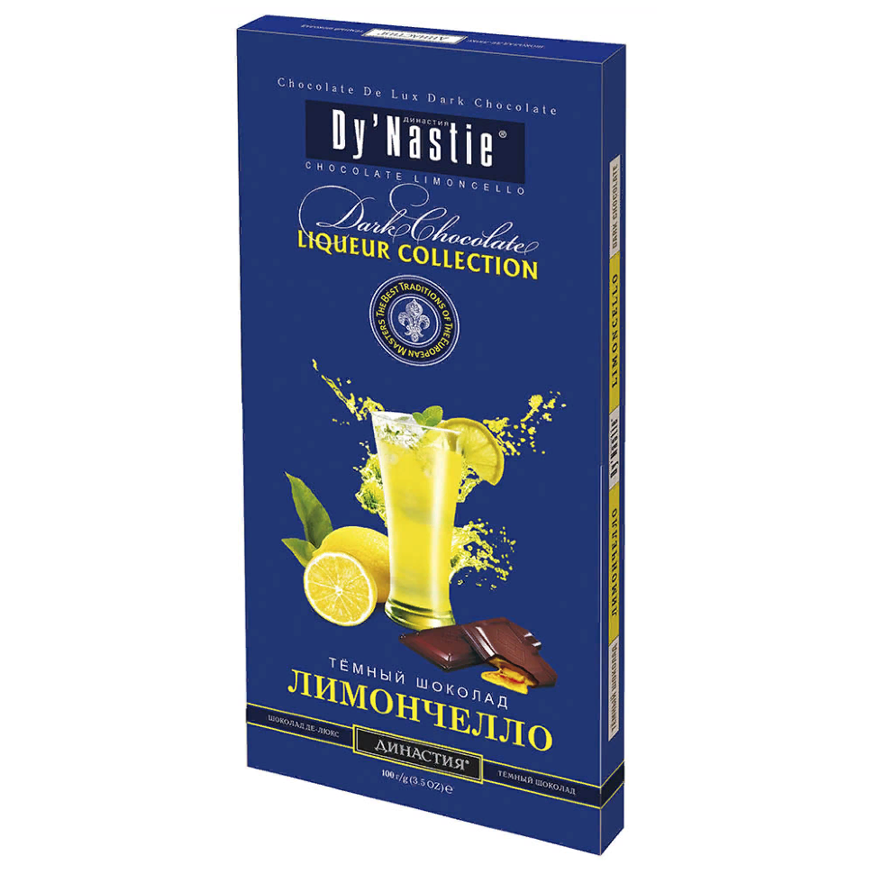  Династия Шоколад "Лимончело", (блок 10шт по 100г)  в Грязях