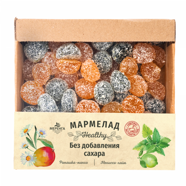 №1 Меренга Мармелад в кокосовой обсыпке Ромашка+Мелисса , 800г     в Грязях