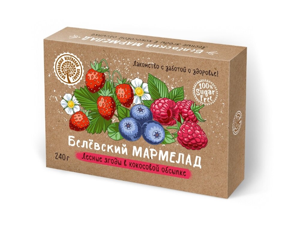  Мармелад белевский на фруктозе 240г "ЛЕСНЫЕ ЯГОДЫ"  в Грязях