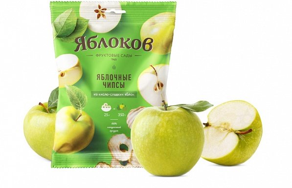  Яблочные чипсы из кисло-сладких яблок 25г в Грязях