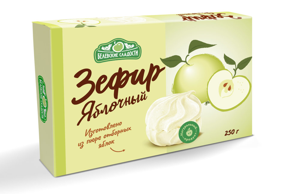  Зефир белевский "Яблочный" 250г в Грязях
